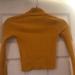 yellow turtle neck long sleeve